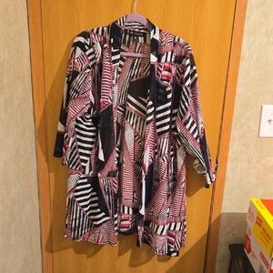 N Touch Geometric Kimono Cardigan